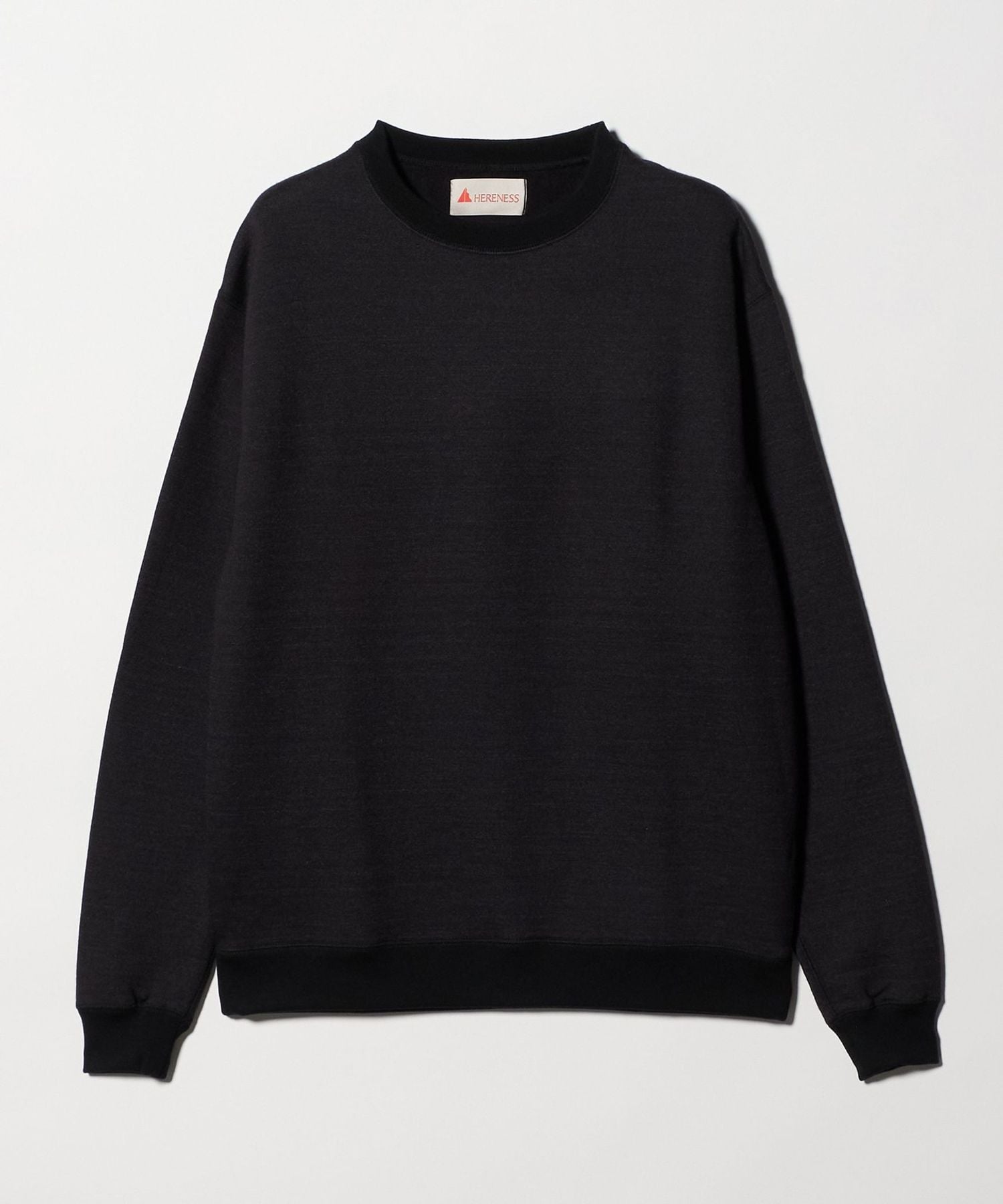HERENESS FLUFFY WOOL SWEAT インクブラック HERENESS＞FLUFFY WOOL SWEAT/ウール スウェット