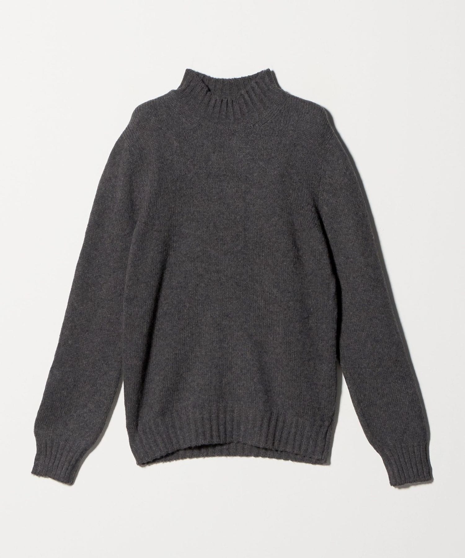 Gran Sasso＞ミドルゲージ メランジ モックネックニット