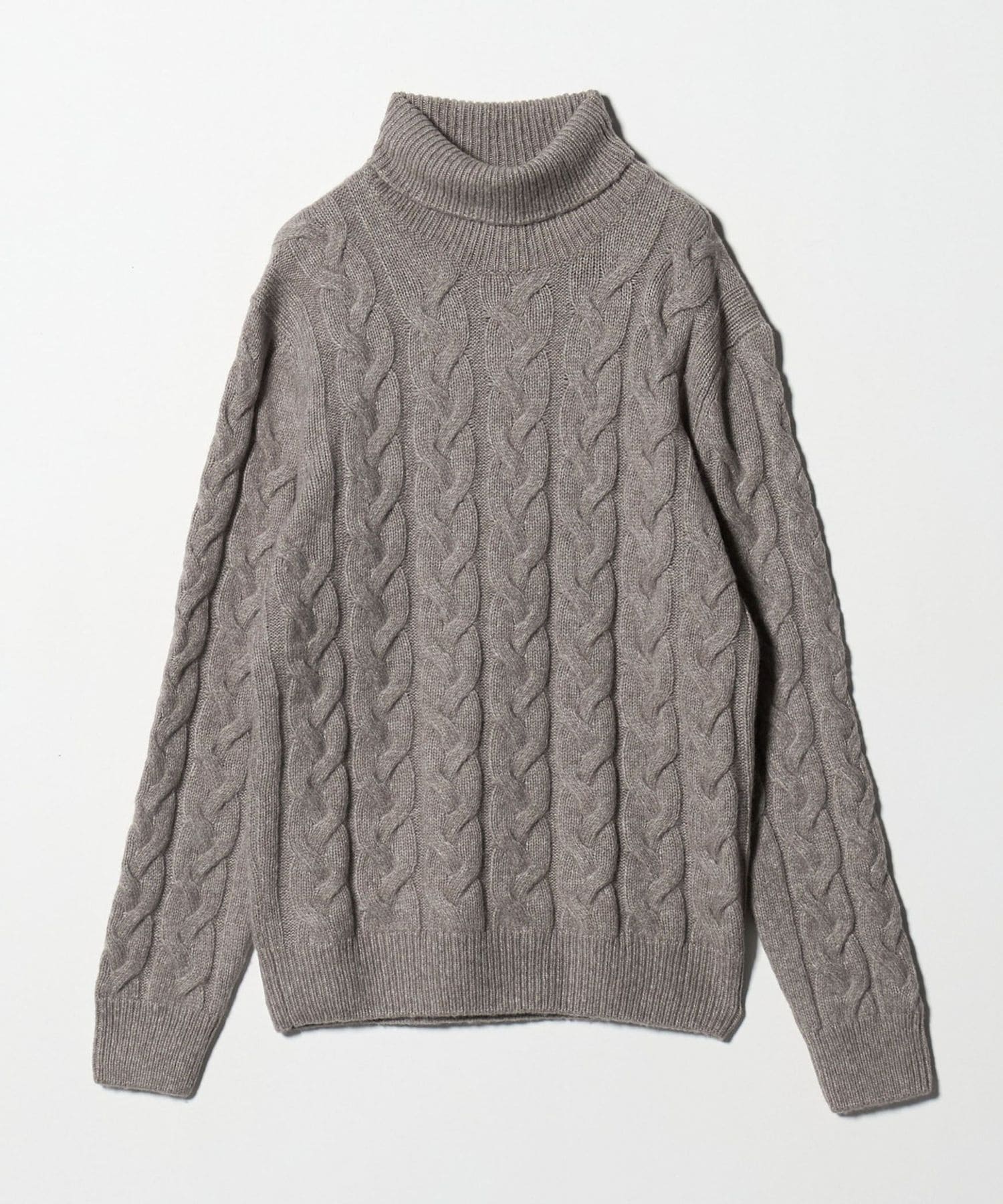 araara ケーブルニットハイネックジャケット グレー/ブラック araara ケーブルニットハイネックジャケット グレー/ブラック araara