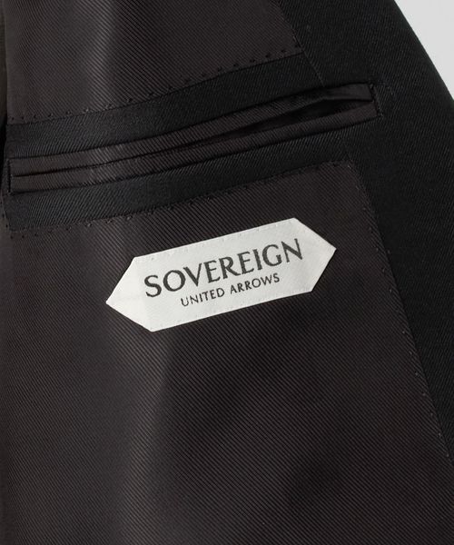 UNITED ARROWS ブラックスーツ　美品 SOVEREIGN＞ブラック サージ シングル3ボタン スーツ REGULAR MODEL