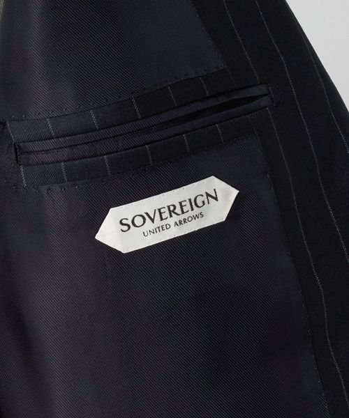 【良品】SOVEREIGN アローズ 3釦 50 背抜き ストライプ スーツ 良品】SOVEREIGN アローズ 3釦 50 背抜き ストライプ スーツ