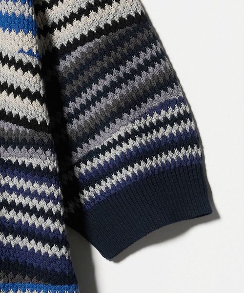 MISSONI SPORT ニット ポロシャツ MISSONI ミッソーニ 半袖 ポロシャツ ニット イタリア製 総柄
