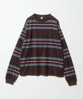 FILL THE BILL/＜FILL THE BILL＞AMPUS PILE BORDER LONG TEE/パイル ボーダー ロングTシャツ/Tシャツ / カットソー