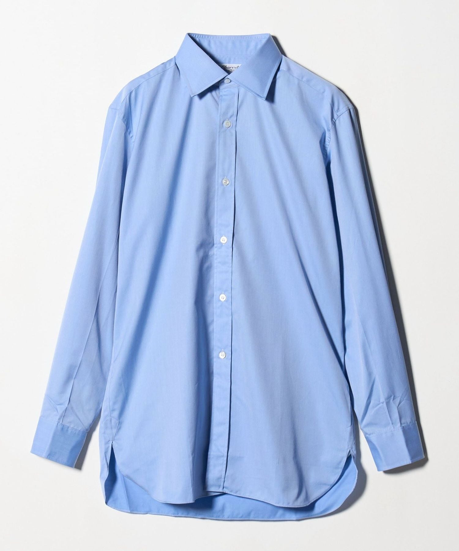 Charvet＞ブルー セミワイドカラーシャツ