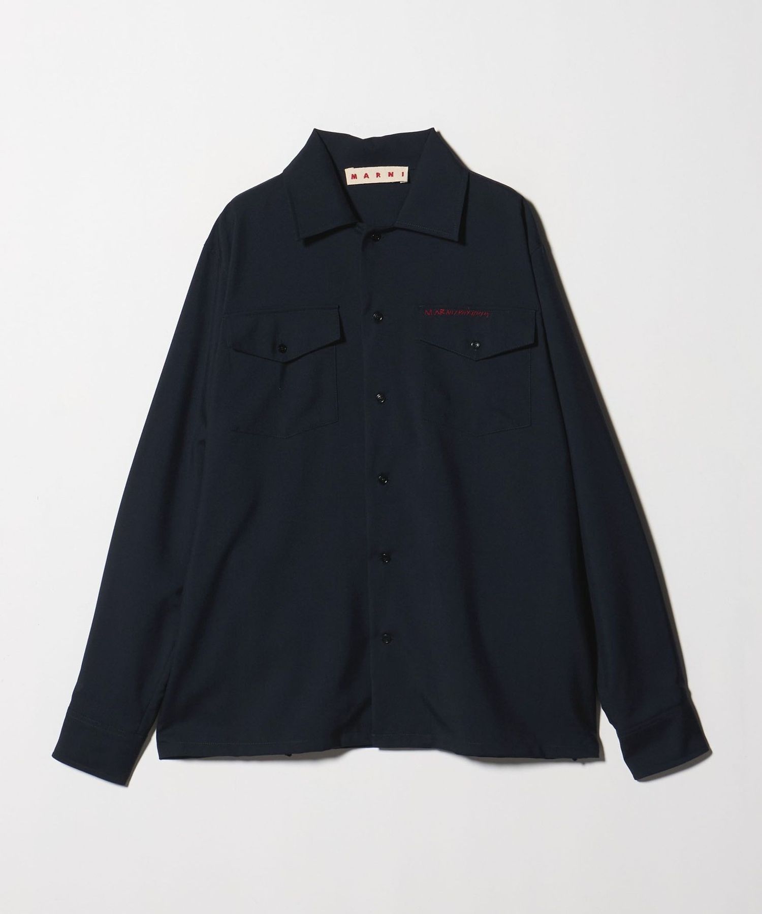 【値下げ】MARNI マルニ 半袖シャツ オープンカラーシャツ 黒 ポケット付き 楽天市場】MARNI マルニ マルニシンボル オープンカラーシャツ