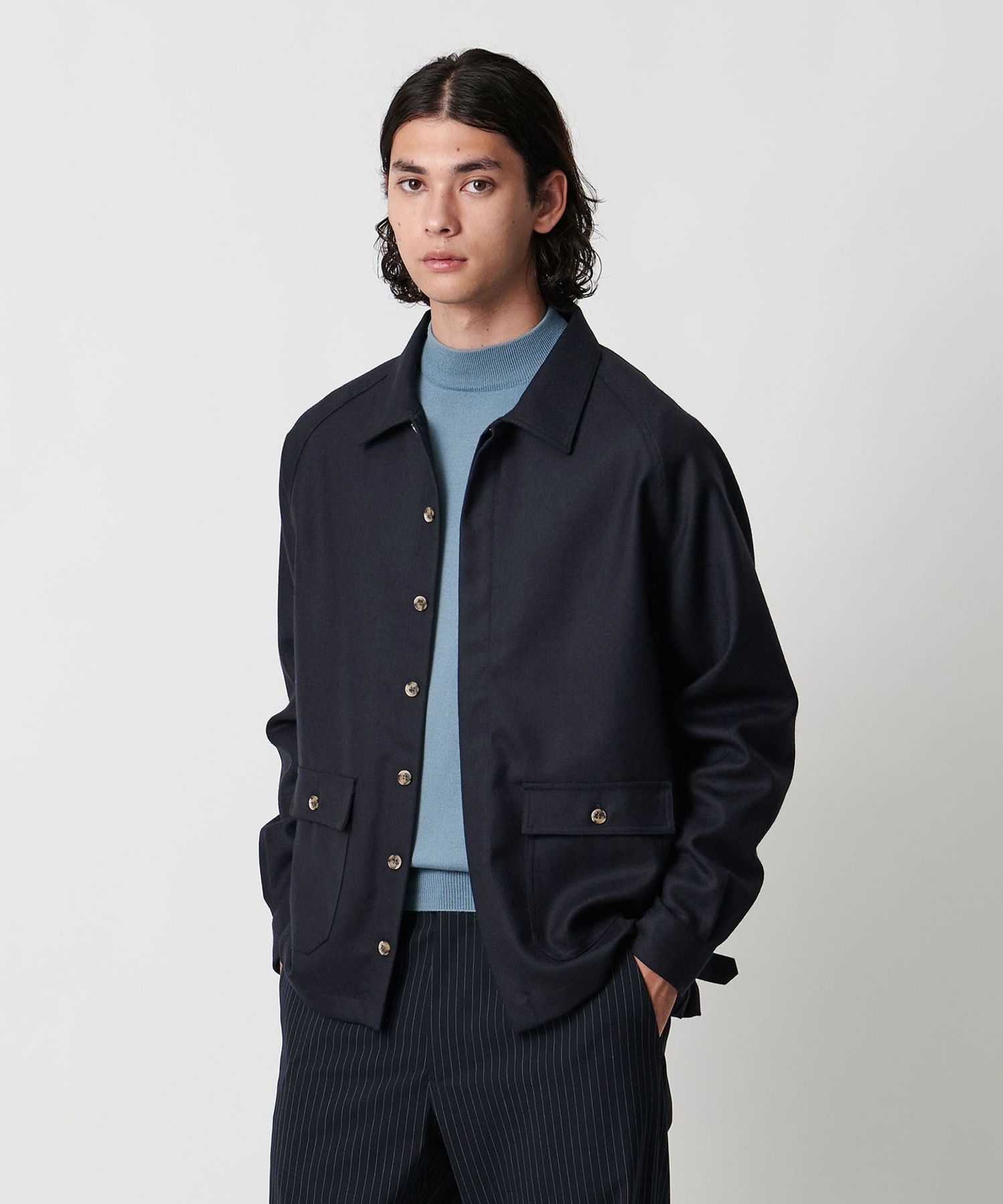 united arrows ウールシャツブルゾンコート 別注】＜ORIAN＞ソリッド シャツ ブルゾン