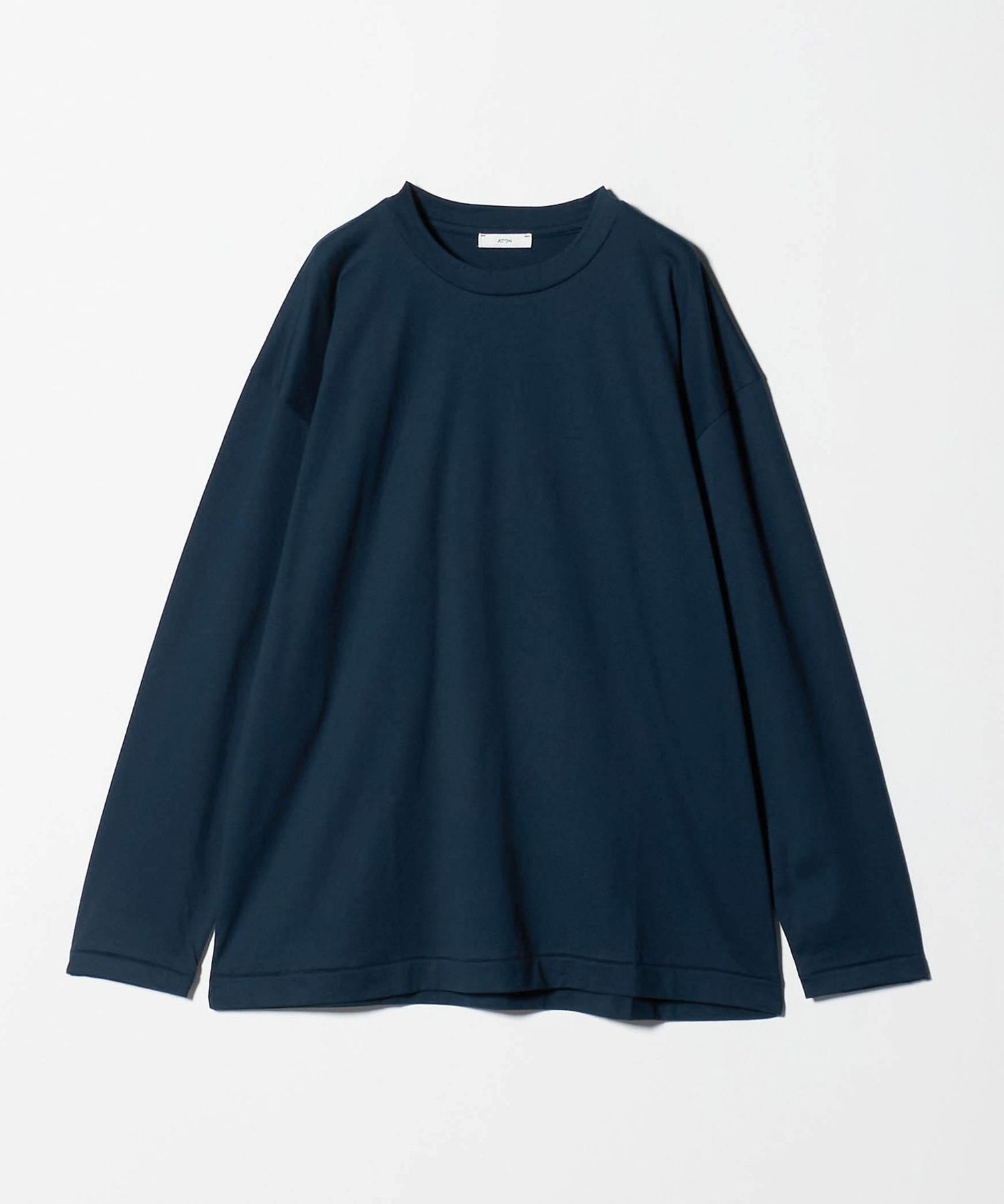 ATON＞OVERSIZED LONG SLEEVE T‐SHIRT/オーバーサイズ ロング