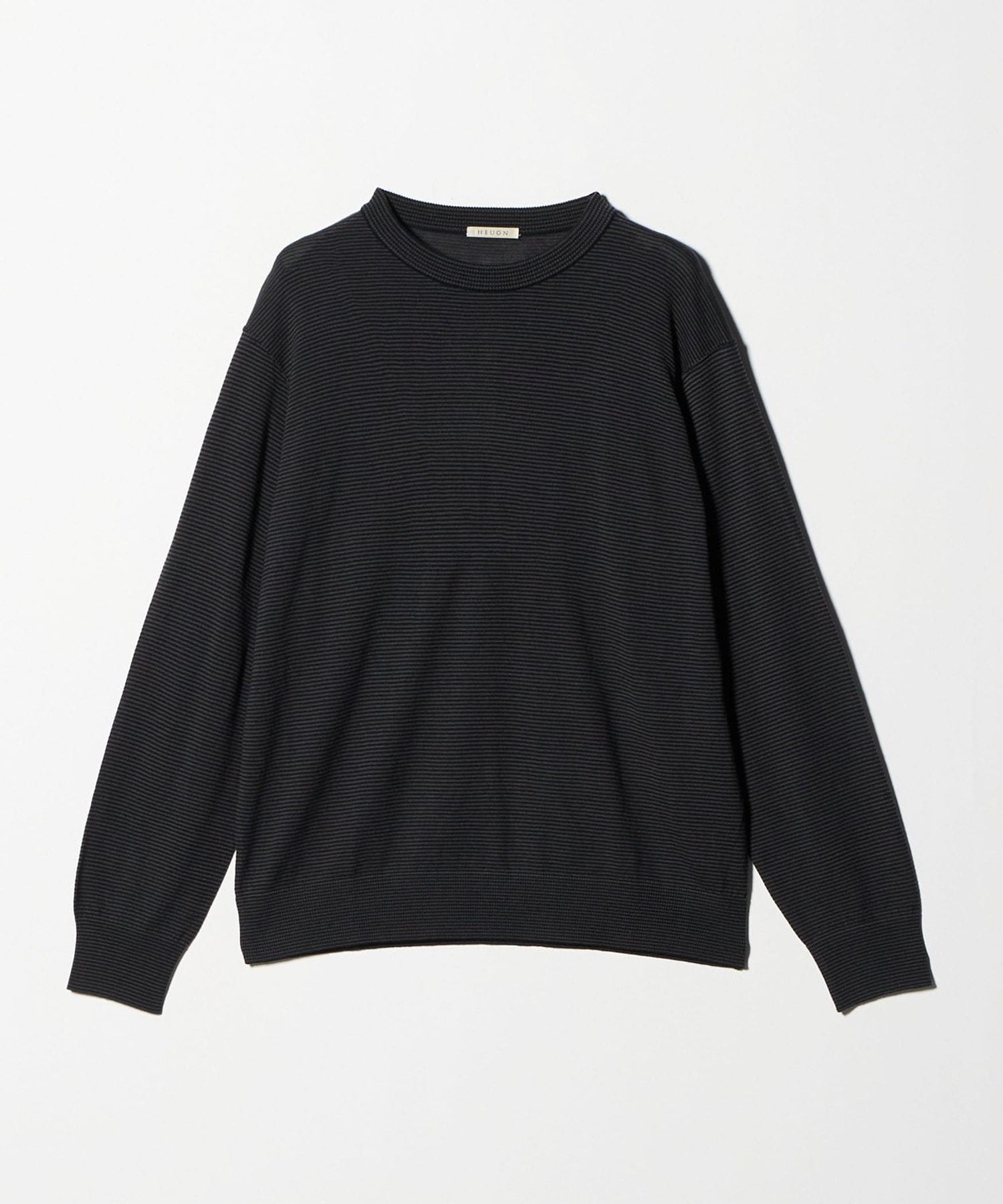 HEUGN＞Roger Boader Wool T/ボーダー ロングスリーブTシャツ