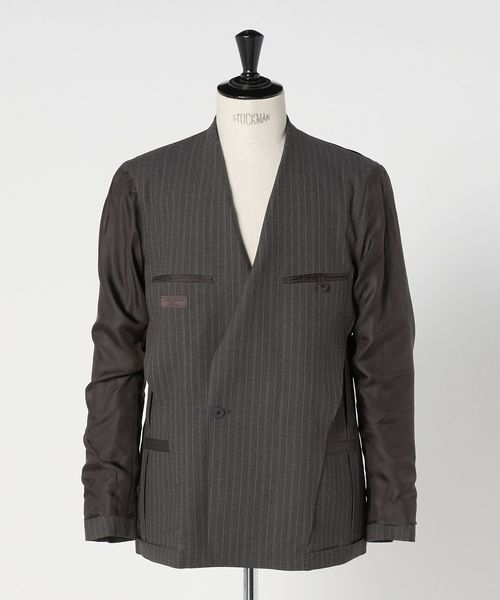 シルク混/UNITED ARROWS テイラードジャケット 黒 52 イタリア製 TAGLIATORE＞ ツイル 2ボタン シングルジャケット