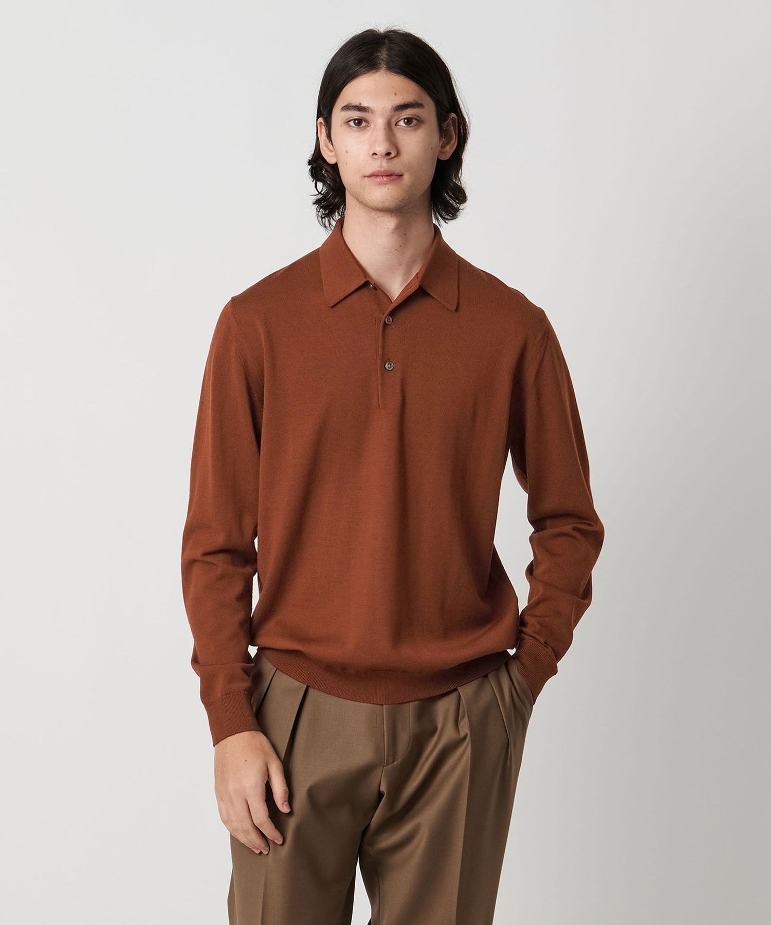 UNITED ARROWS ニットポロ UNITED ARROWS｜メンズ ライン クルーネック ニット | Rakuten