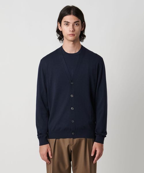 【BATONER】UNITED ARROWS ウールカーディガン[ネイビー/2] 別注】＜BATONER＞カーディガン｜ Exclusives 最新の別注