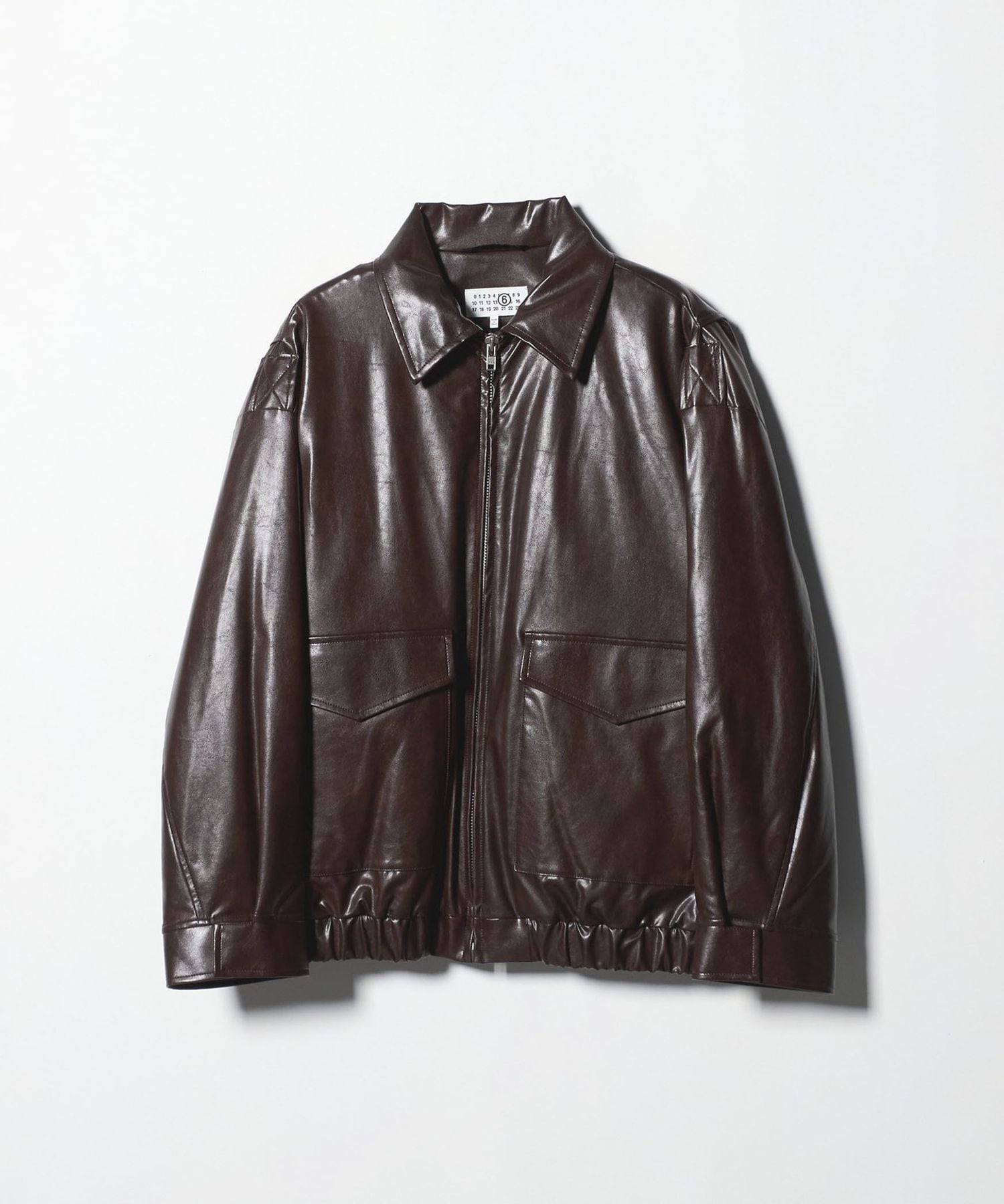 MM6 Maison Margiela＞レザーライク ジャケット