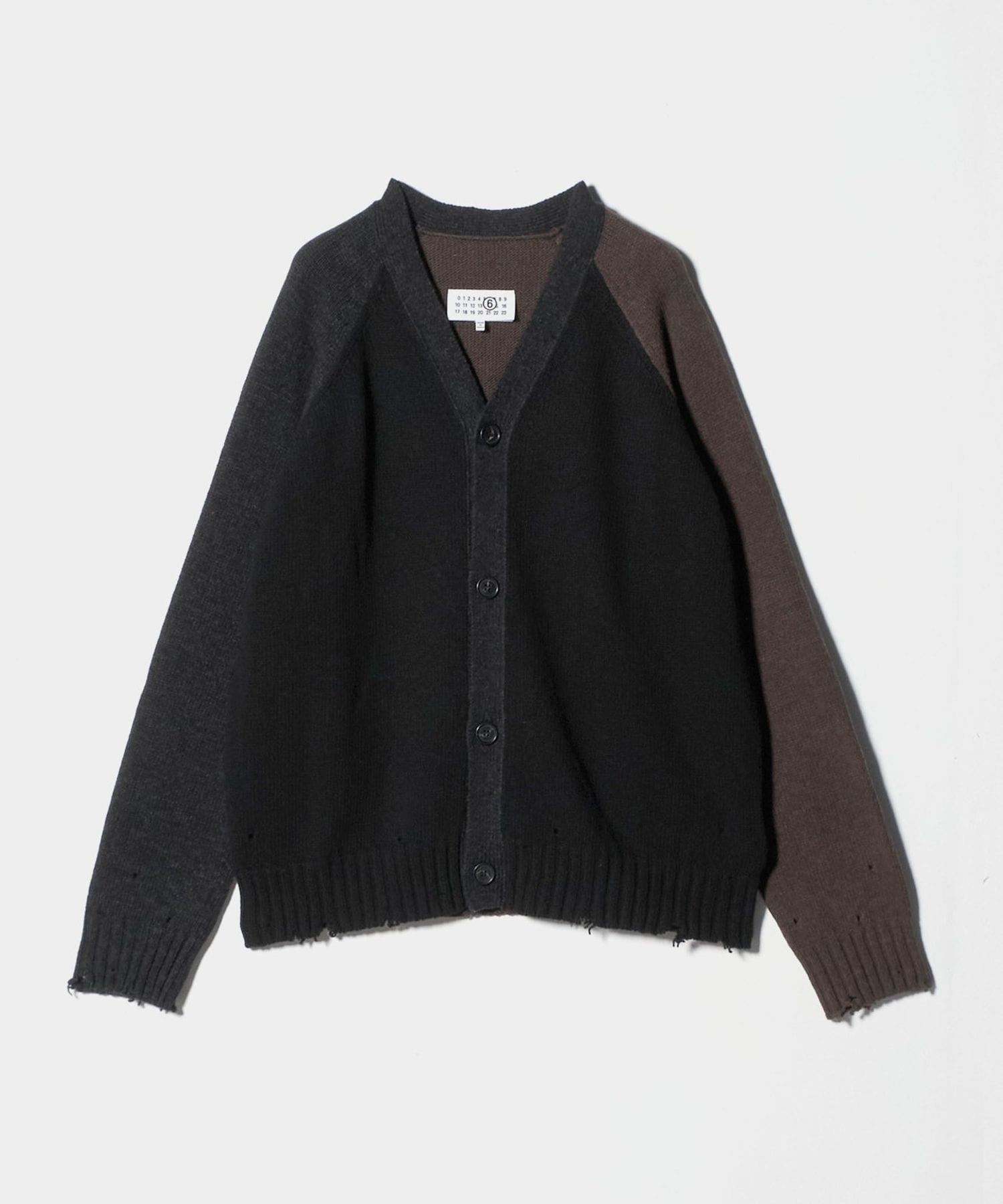 MM6 Maison Margiela＞バイカラー カーディガン
