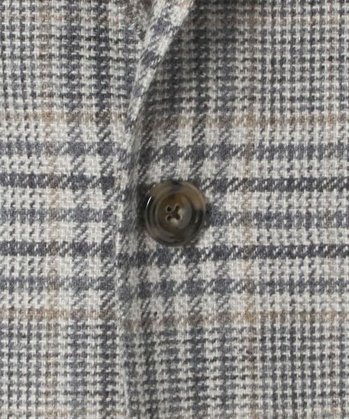 LARDINI＞ガンクラブチェック シングル3ボタン テーラードジャケット
