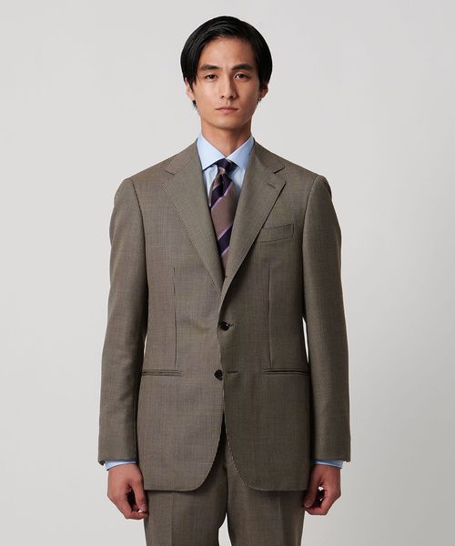 Vitale Barberis Canonico ハウンドトゥース シングル3ボタン
