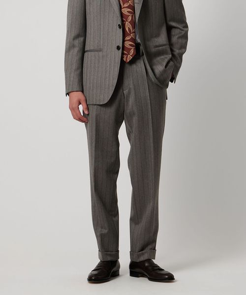 UNITED ARROWS CANONICO社 ダークブラウンスーツ 46 ONLY オンリー CANONICO・Super110s 3ピースフォーマルスーツ