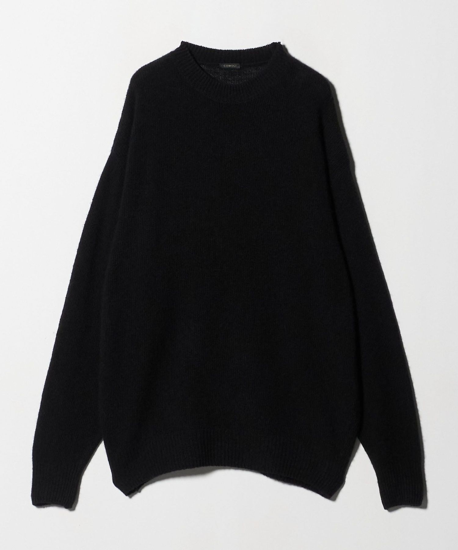 COMOLI＞CASHMERE GARMENT DYED CREW NECK KNIT/カシミヤ ガーメント 