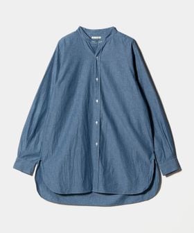 HEUGN/【別注】＜HEUGN＞Rob/シャンブレー バンドカラーシャツ/シャツ / ブラウス