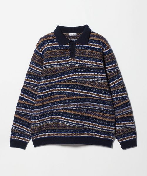 COOHEM/【別注】＜COOHEM＞フェアアイル ニットポロシャツ/ニット / セーター