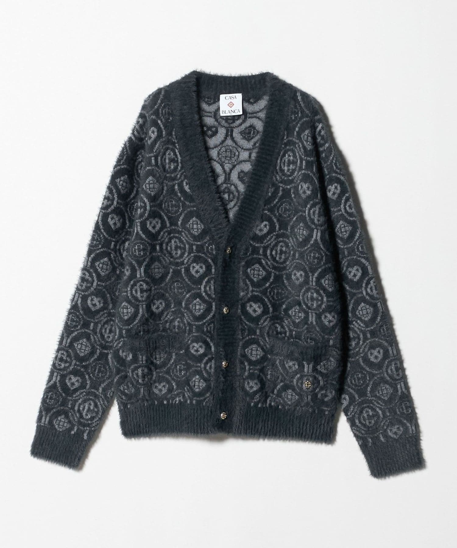 CASABLANCA＞MONOGRAM CARDIGAN/モノグラム カーディガン