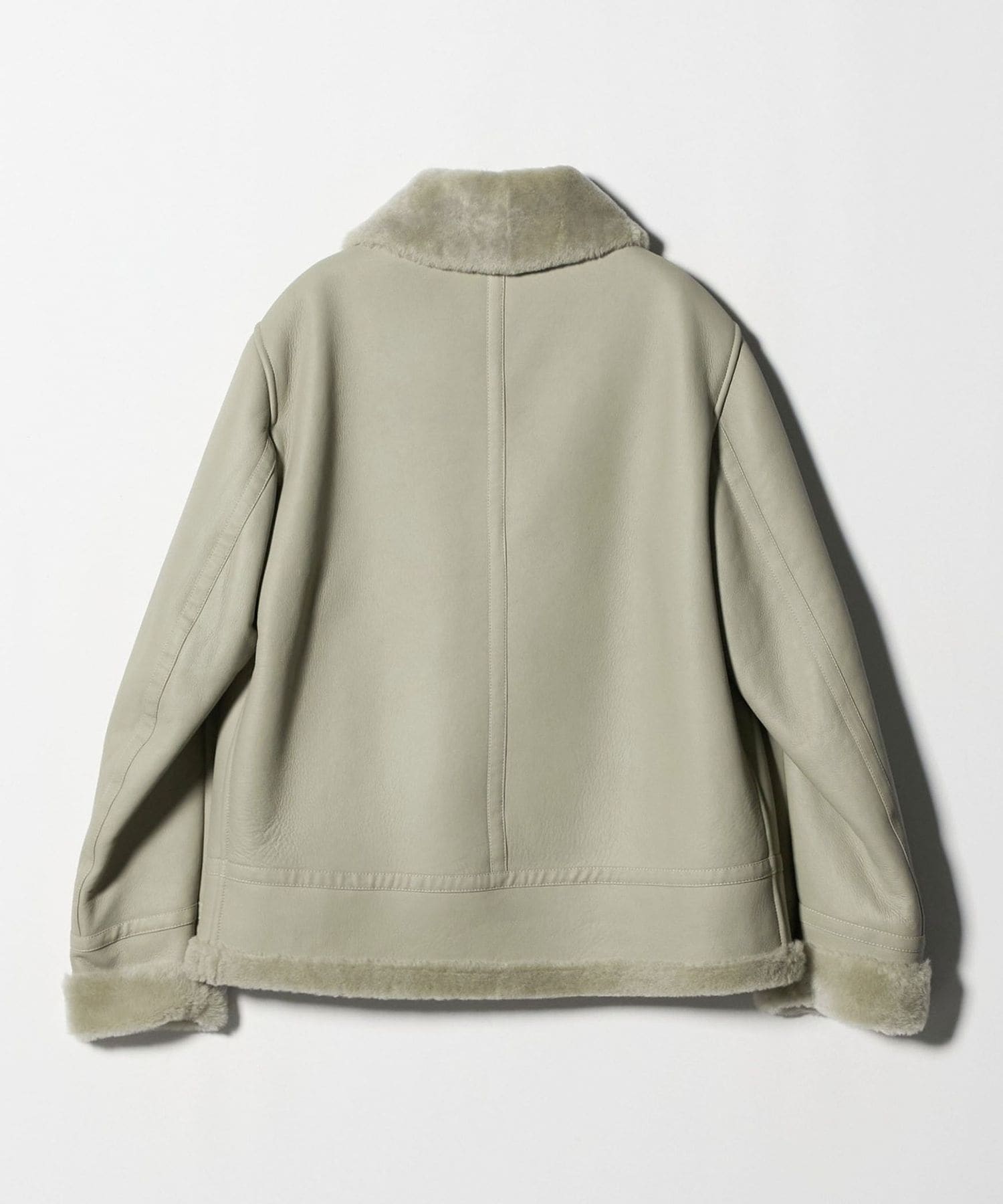 『ユナイテッドアローズ』ムートンジャケット 羊革 イタリア製 オリーブ48 UNITED ARROWS LTD. OUTLET｜<LOEFF>ムートン ショールカラー