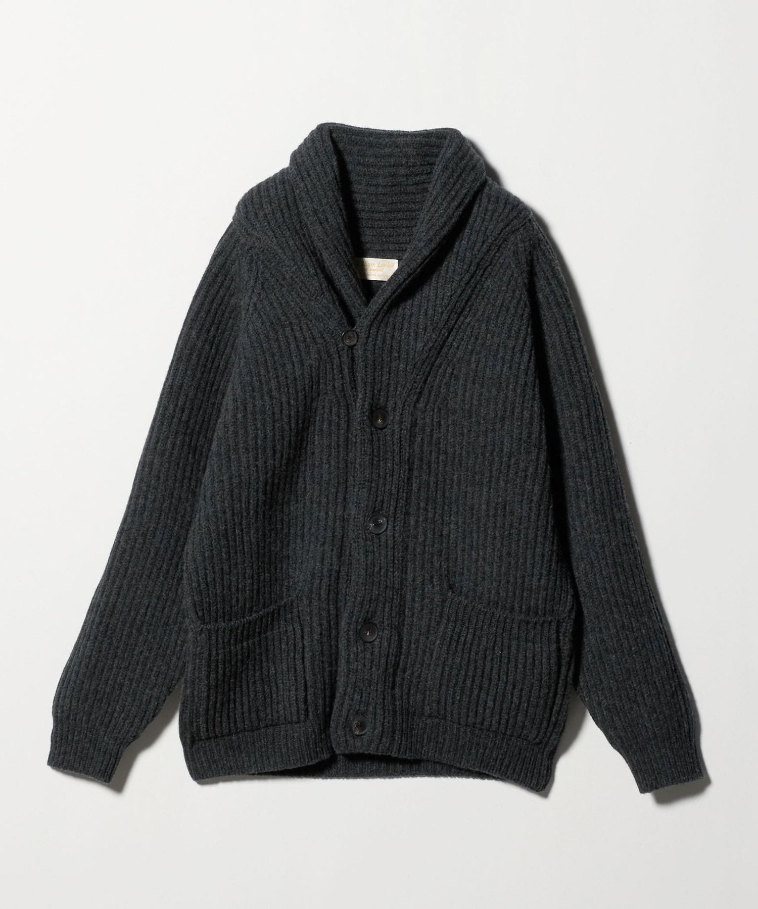 別注】＜WILLIAM LOCKIE＞ショールカラー カーディガン