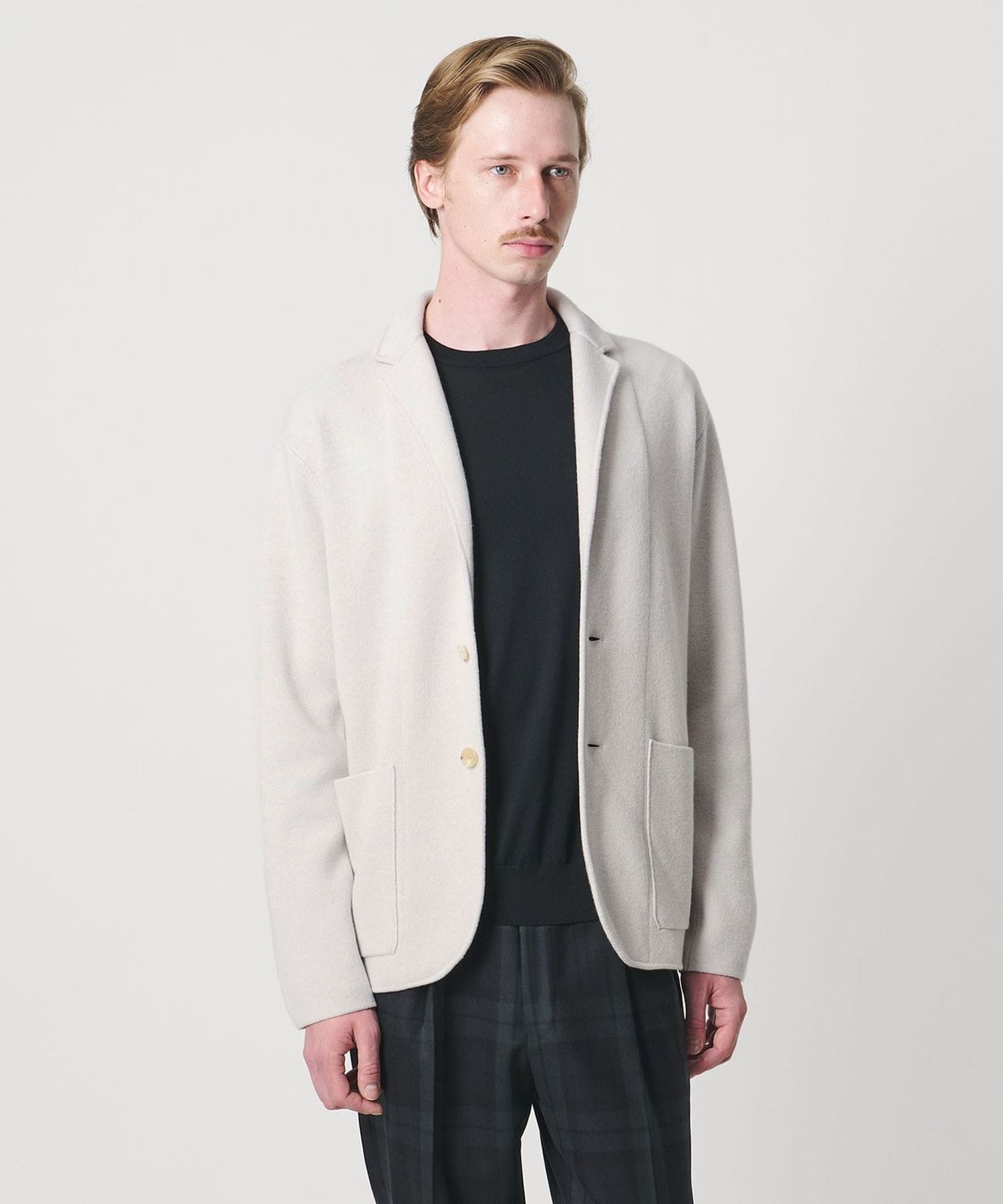 Lownn カシミヤウール　シャツジャケット Lownn カシミヤウール シャツジャケット Lownn カシミヤウール シャツ