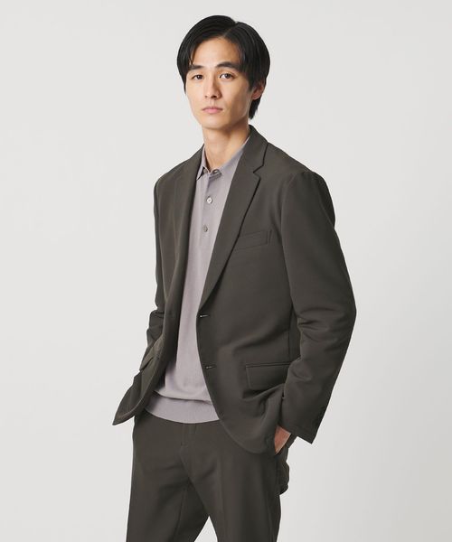 UNITED ARROWS/PERTEX バックブラッシュド シングル2ボタン テーラードジャケット UA COZY ウォッシャブル 2WAYストレッチ はっ水/セットアップ ジャケット