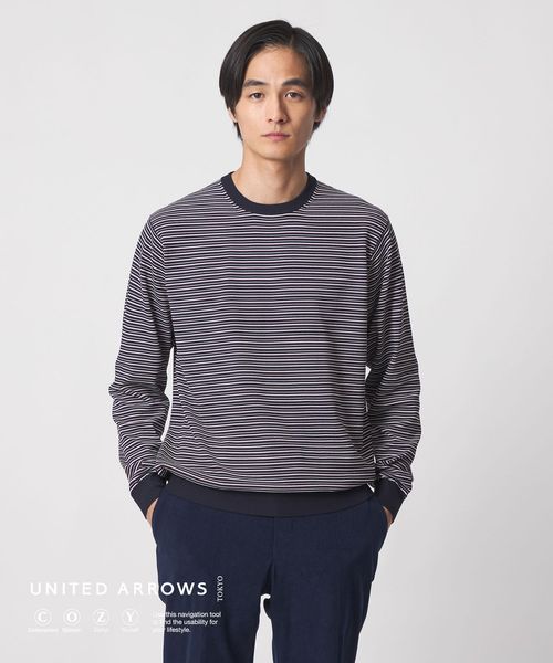 UNITED ARROWS/マリンボーダー クルーネックニット UA COZY ウォッシャブル/ニット / セーター