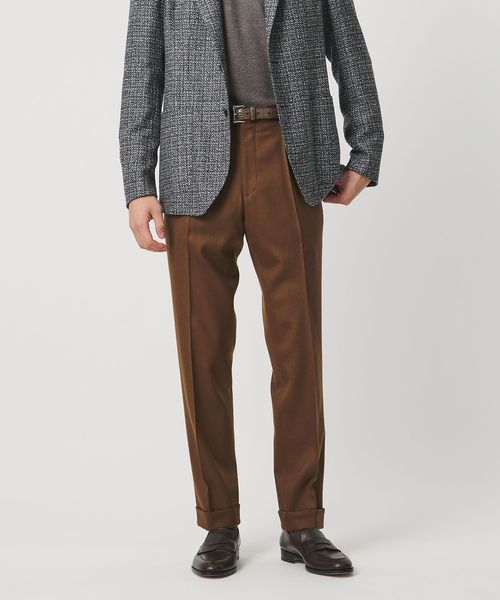 UNITED ARROWS/ライトサキソニー テーパード １プリーツ スラックス ヨコストレッチ/スラックス