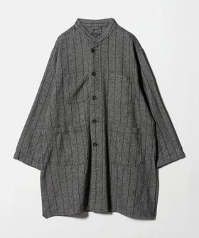 ENGINEERED GARMENTS/＜ENGINEERED GARMENTS＞Dayton Long Shirt Striped/ストライプ スタンドカラー ロングシャツ/シャツ / ブラウス