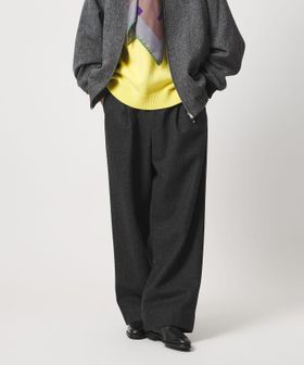 District/＜District＞ウール ナイロン メルトン 2プリーツ ワイドパンツ/スラックス