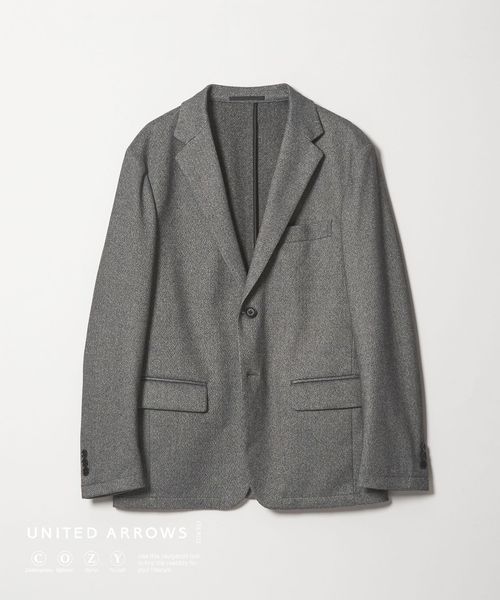 UNITED ARROWS/ホームスパン ジャージー シングル2ボタン テーラードジャケット UA COZY ウォッシャブル ヨコストレッチ 防しわ/セットアップ ジャケット