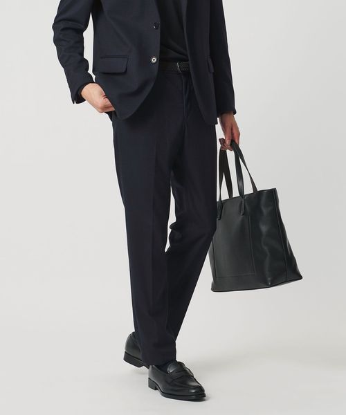 UNITED ARROWS/ホームスパン ジャージー ノープリーツ パンツ UA COZY ウォッシャブル ヨコストレッチ 防しわ/セットアップ パンツ