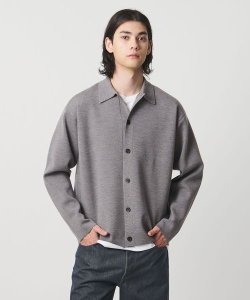 UNITED ARROWS/ウール カシミヤ スウェット ポロカラー カーディガン/カーディガン / ボレロ