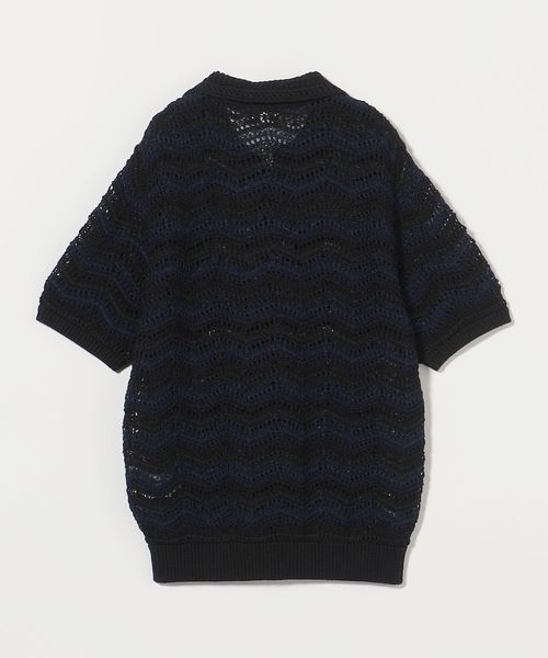 COOHEM＞ ZIGZAG SUKASHI KNIT PULLOVER/スキッパー ニット