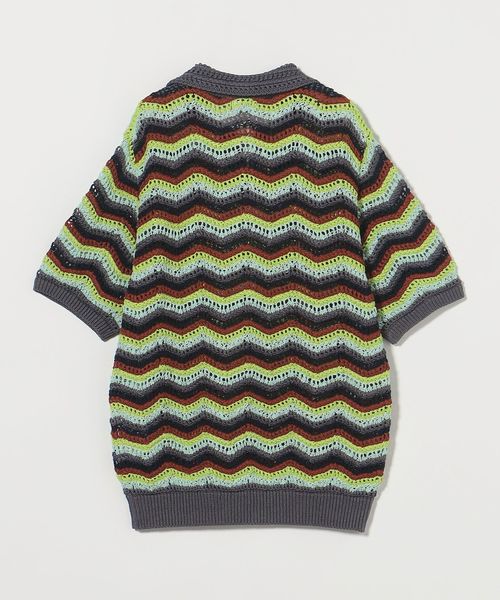 即完売品♡HAENGNAE SHUMAI KNIT SLEEVE スリーブボレロ SINME シンメ 21AW バイカラーショートスリーブニットポロシャツ