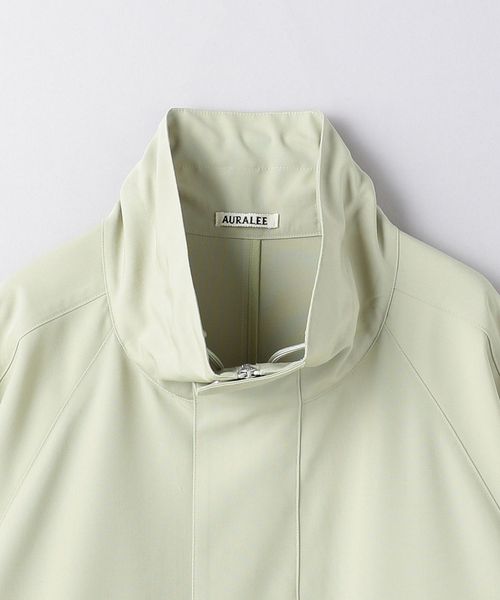 AURALEE＞ WOOL MAX CANVAS HIGH NECK ZIP BLOUSON/ハイネック