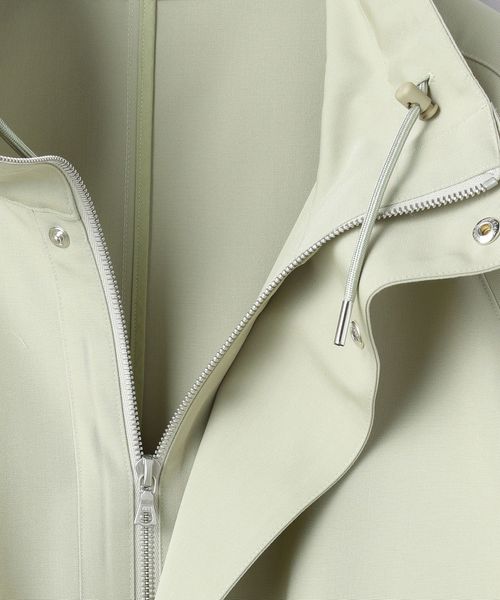 AURALEE＞ WOOL MAX CANVAS HIGH NECK ZIP BLOUSON/ハイネック