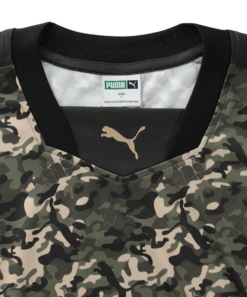 PUMA XLサイズ ダークブルー迷彩シャツ Puma プーマ 迷彩デザイン Tシャツ 青 160 - メルカリ