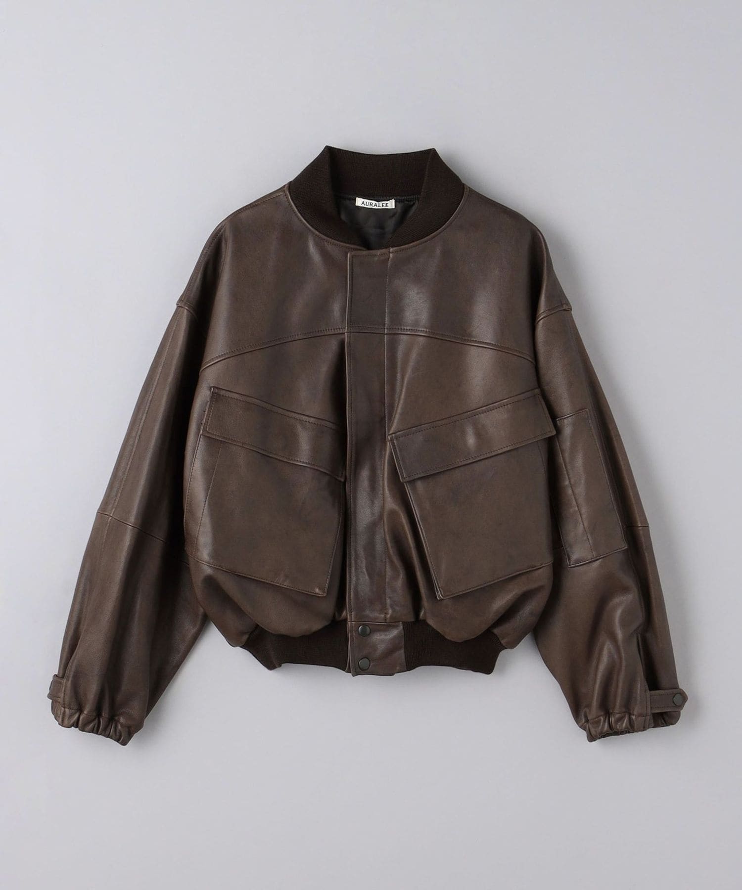 ジャケット・アウター 25ss AURALEE LAMB LEATHER FLIGHT BLOUSON AURALEE＞ LAMB LEATHER FLIGHT BLOUSON/ラムレザー フライト