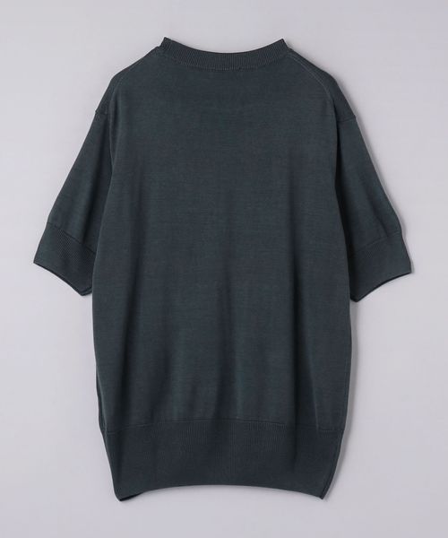 RENCONTRANT＞ シルク ショートスリーブ クルーネックニット