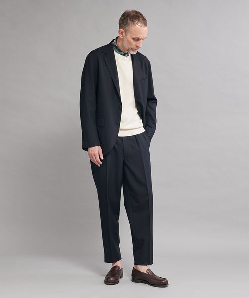 SOVEREIGN UNITED ARROWS ネイビー スラックス 1プリーツ SOVEREIGN＞ REDA/トロピカル 1プリーツ スラックス RELAX MODEL