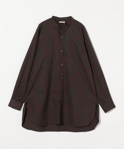 【別注】＜HEUGN＞ ストライプ バンドカラー シャツ　25ss 別注】＜HEUGN＞ ストライプ バンドカラー シャツ