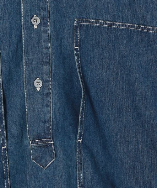 ② フレッシュサービス デニムプルオーバーシャツ Mサイズ ワンウォッシュ FreshService＞ DENIM PULLOVER SHIRT/デニムプルオーバーシャツ