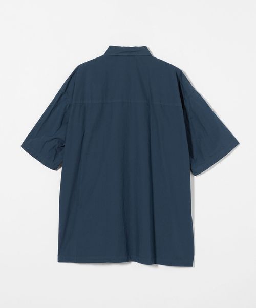 ATON オーバーサイズシャツ　半袖　ユニセックス　ブラウン　1ldk ATON＞ OVERSIZED SHORT SLEEVE SHIRT/オーバーサイズ ショート