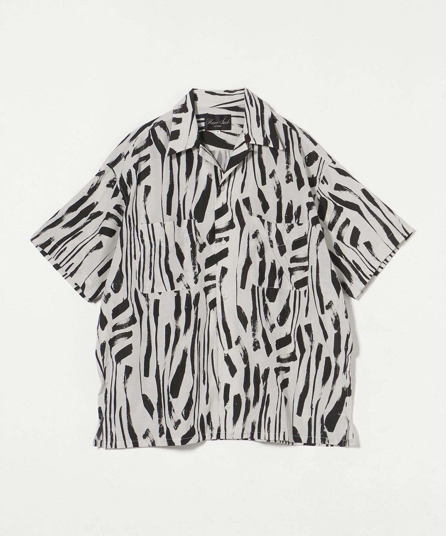 Haversack＞ BRUSH PRINT SHIRT/ブラッシュプリント オープン