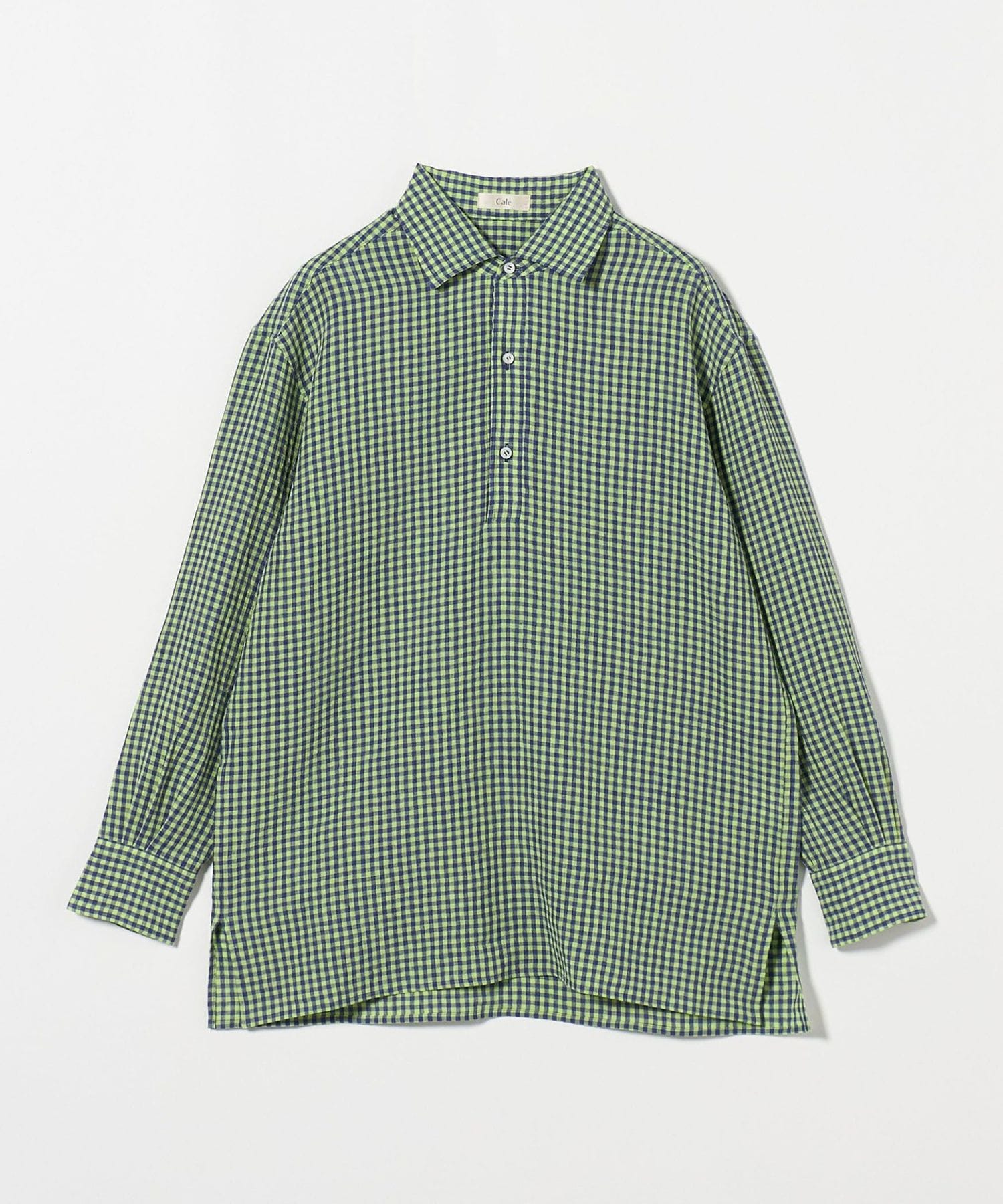経年真価のシャツ/M/リネン/KHK 楽天市場】カーキ KHA:KI ロングスリーブ シャーリング Tシャツ