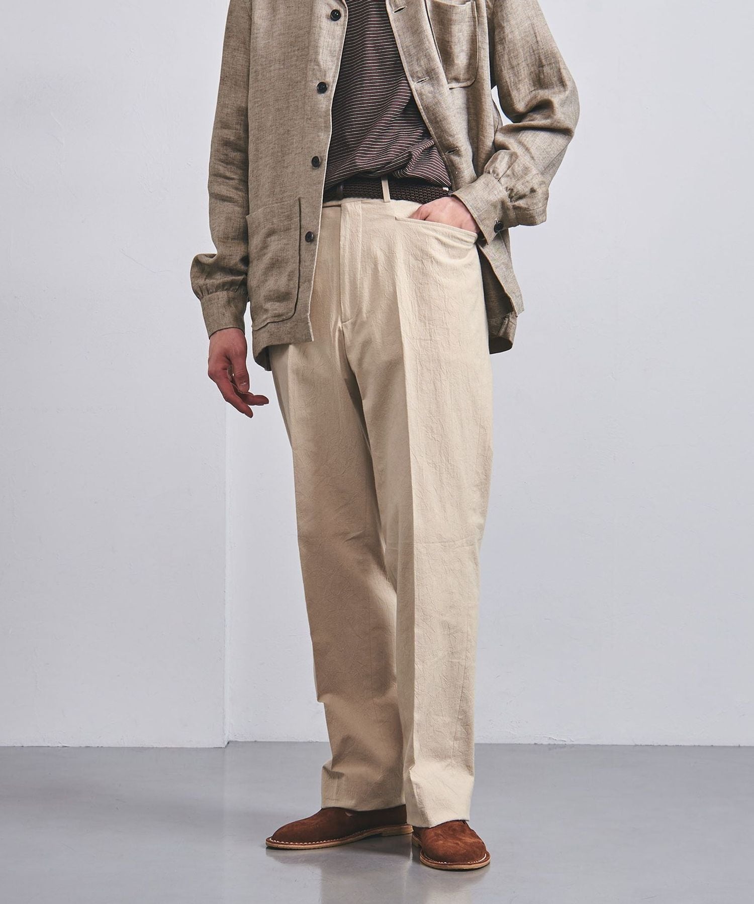 BERNARD ZINS＞ ソリッド Lポケット パンツ
