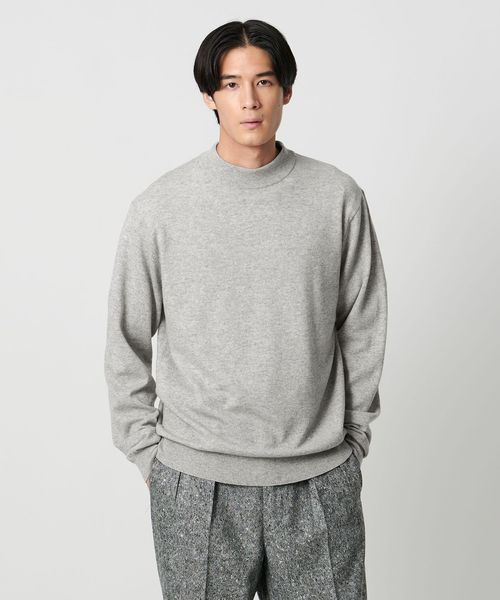comingRINGJACKETNapoli カシミヤシルク モックネック ウール カシミヤ シルク モックネック ニット